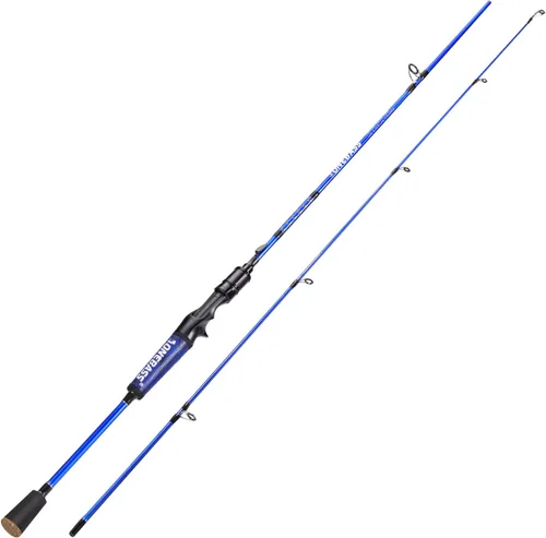 Vista 2 de One Bass Cañas de Pescar, Caña Giratoria y de Casting de Grafito IM7, Caña de Baitcasting de 2 Piezas de Calidad Resistente con Mango de Súper