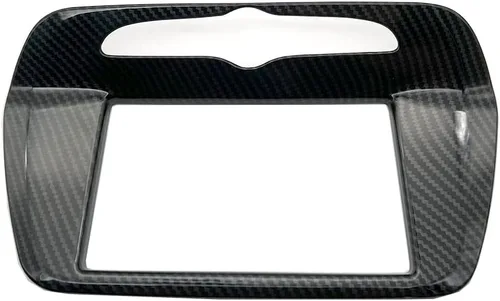 Vista 5 de MICROCK para Camaro Marco de pantalla de consola central de fibra de carbono Moldura Accesorios interiores para Chevrolet Camaro 2016 2017 2018 2019