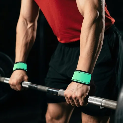 Vista 7 de Dark Green Gradient Gradient Dark Green Lifting Wrist Straps 26" Power Workouts Wrist Wraps Gym for Weightlifting, Gym, Deadlift, Workout