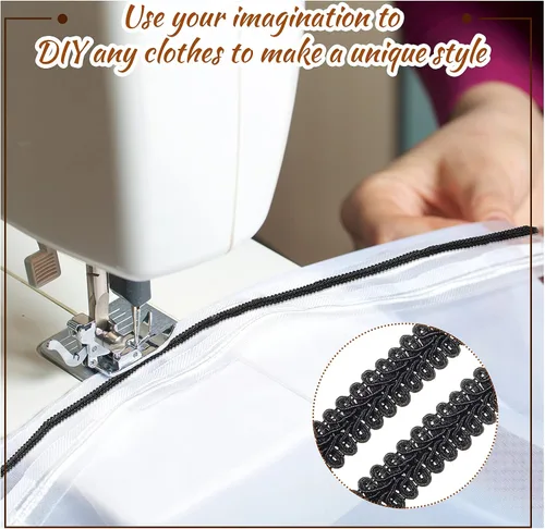 Vista 4 de Jutom Gimp - Trenza de 1/2 pulgada, 20 yardas, tejido de poliéster, adorno decorativo para disfraces, manualidades, costura, cortina, decoración