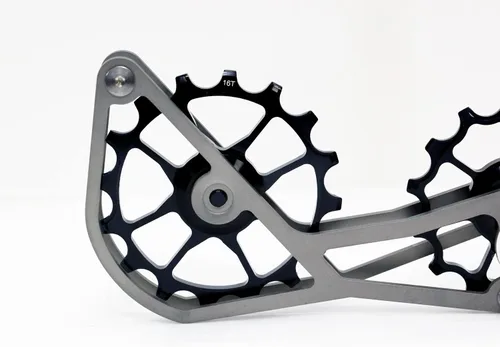 Vista 9 de OSPW - Jaula de sistema de polea de gran tamaño, compatible con SRAM eTap 11S, rodamientos sellados (negro)