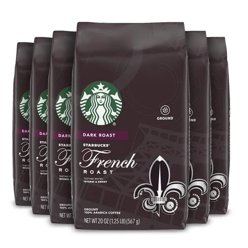 Vista 49 de Starbucks Café de tierra asado oscuro asado francés, bolsa de 28 onzas Café molido 100% arábigo; tostado francés tostado oscuro; 1 bolsa, 28 onzas