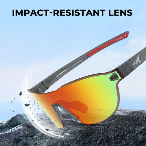 Vista 7 de KastKing Nizini - Lentes de sol deportivos polarizados para hombres y mujeres, diseño envolvente sin marco, protección UV400 para pesca, correr
