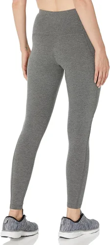 Vista 2 de Jockey Leggings de tobillo básicas de algodón elástico para mujer con bolsillo lateral Carbón