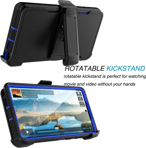 Vista 6 de Funda para Galaxy S23 Ultra Holster Clip de cinturón de bloqueo [grado militar probado en caídas de 12 pies] Funda de cuerpo completo para Samsung