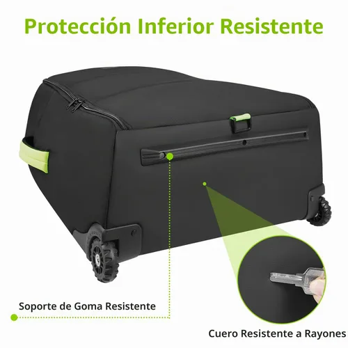 Vista 4 de YOREPEK Bolsa de viaje acolchada para cochecito con ruedas para avión