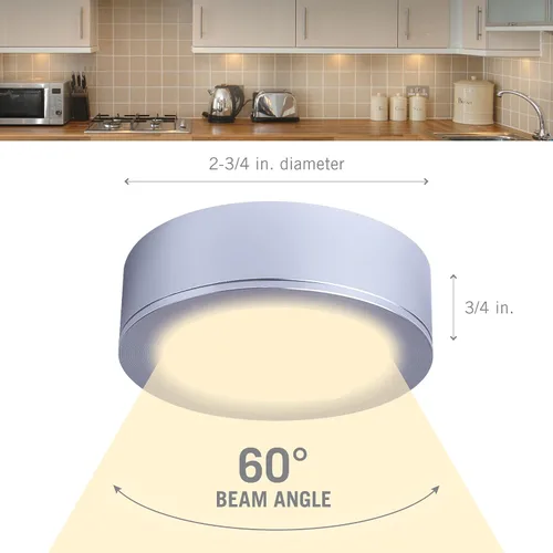 Vista 4 de Armacost Lighting TriVue 223310 - Luz de disco LED regulable, color blanco brillante (4000 K) con acabado de aluminio plateado