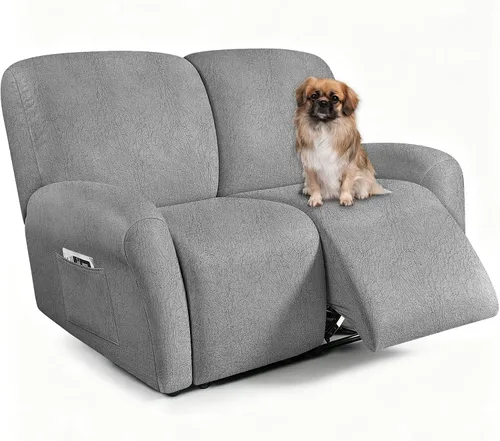 Vista 100 de ANARACHON Fundas para Sillas Reclinables Tipo Cuero, 4 Piezas Funda para Sillón Reclinable Lazy Boy, Protector de Muebles - Funda Suave Lavable
