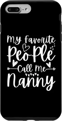 Vista 9 de Funda divertida para el día de la madre para iPhone 15 My Favorite People Call Me Nanny Heart