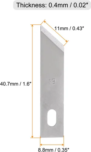 Vista 2 de HARFINGTON 40 cuchillas de repuesto para cuchillos Exacto #19, cuchillas de repuesto de precisión Exacto, cuchillas de repuesto para bricolaje