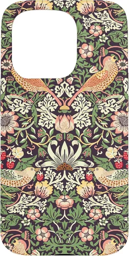 Vista 14 de Funda con diseño Art Nouveau para iPhone 16, diseño de ladrón de fresas William Morris