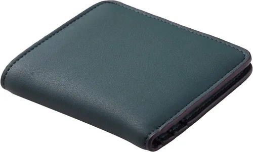 Vista 3 de Toughergun Billetera plegable de cuero genuino para mujer, pequeña y compacta, con bloqueo RFID y ventana de identificación