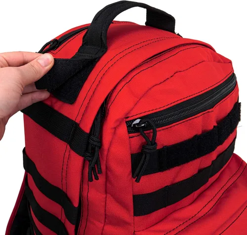 Vista 7 de LINE2design Mochila deportiva militar para trauma de primeros auxilios - bolsa táctica Molle - Rojo