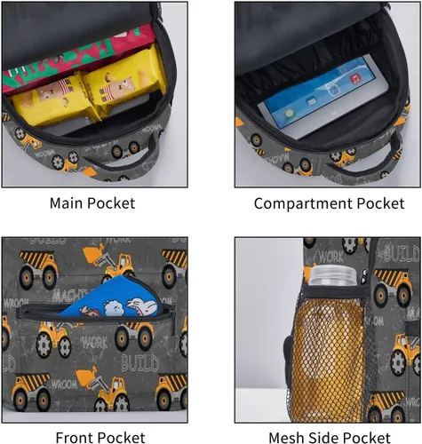 Vista 6 de Mini mochila escolar de 12 pulgadas para niños y niñas, multicolor14, Mochilas Daypack