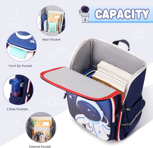 Vista 3 de DIGOBAY Mochila, Azul, Mochila para niños