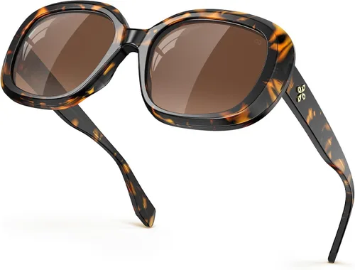 Vista 8 de VISOONE Oversized Square Sunglasses for Women Retro Shades