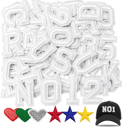 Vista 13 de Jongdari 30 piezas de números para planchar para ropa, pequeños parches de números bordados con adhesivo planchado, 3 juegos de 0-9 apliques