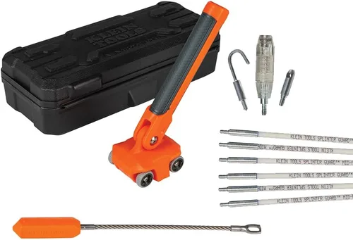 Vista 14 de Klein Tools 50611 Extractor de cables magnéticos, tira cables eléctricos detrás de paredes/espacios estrechos, líder de acero inoxidable, extracción