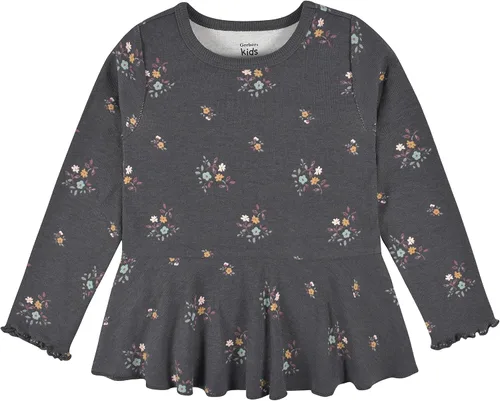 Vista 3 de Gerber Paquete de 2 camisetas de cintura peplum para niñas pequeñas