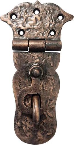 Vista 12 de Adonai Hardware Paran - Cerrojo de seguridad de hierro fundido antiguo resistente (4 pulgadas x 2 unidades, latón antiguo) para cofre del tesoro