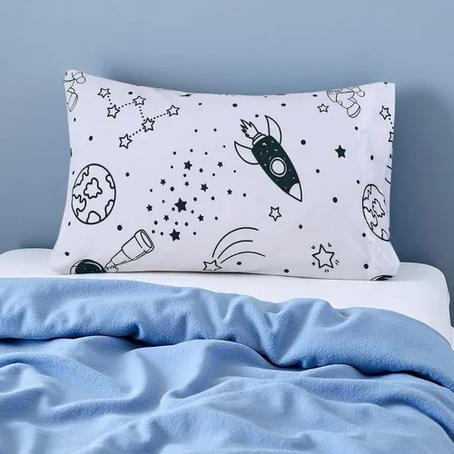 Vista 13 de MAG Juego de 2 fundas de almohada estándar de color blanco, 20 x 26 pulgadas, para niños, adolescentes