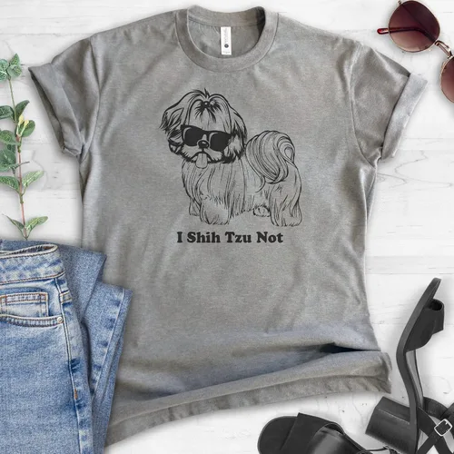 Vista 2 de I Shih Tzu Not Shirt Shih Tzu Shirt, camiseta unisex para hombre, camiseta Shihtzu, divertida camiseta gráfica de perro