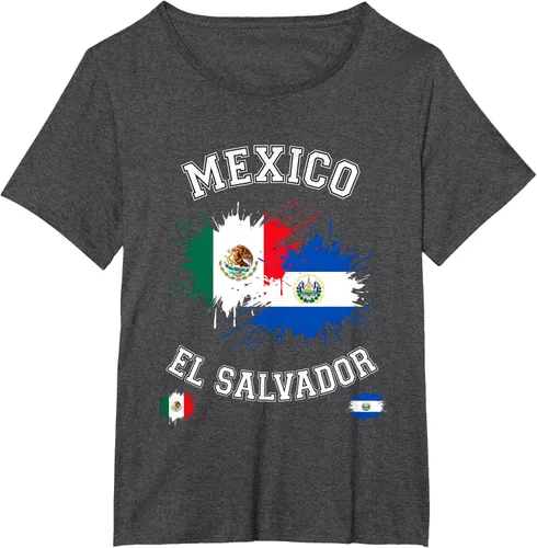 Vista 24 de Camiseta de recuerdo de la bandera vintage de El Salvador de México