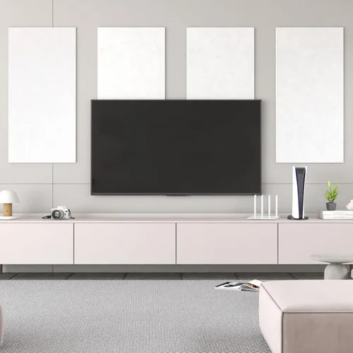 Vista 7 de TONOR 8 piezas de paneles acústicos, 47.2" x 23.6" x 0.35", paneles de pared autoadhesivos con aislamiento de sonido completo, paneles de absorción