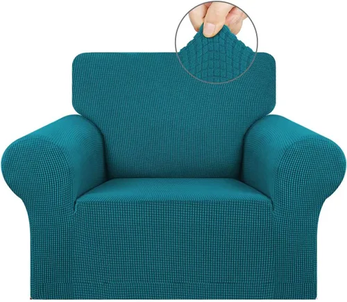 Vista 52 de KEKUOU Funda elástica para sofá biplaza, funda de sofá para sofá de 2 cojines (55-78 pulgadas), protector de muebles con parte inferior elástica