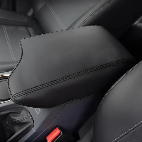 Vista 23 de AOMSAZTO Jumeat - Fundas de consola de asiento para Dodge Ram 1500 2002-2012, fundas para reposabrazos para Dodge Ram 1500, color negro