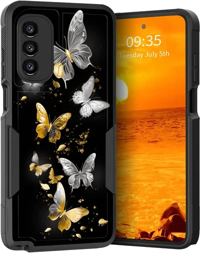 Vista 235 de para Moto G Play 4G 2024, funda de dos capas híbrida resistente y a prueba de golpes, PC duro + silicona suave protectora para Motorola Moto G Play
