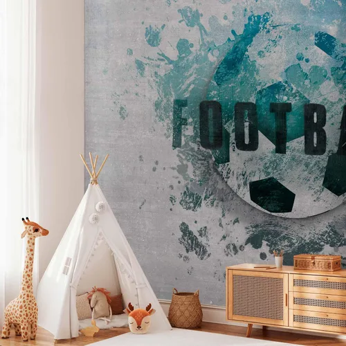 Vista 5 de artgeist Mural de pared Fútbol de 77 x 55 pulgadas, papel tapiz autoadhesivo extraíble, gran calcomanía, decoración de pared, diseño de imagen