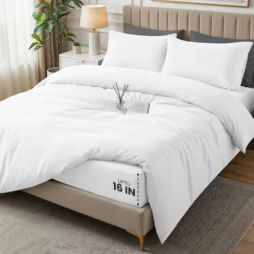 Vista 36 de Utopia Bedding Juego de funda de edredón tamaño individual - 2 piezas con cierre de cremallera - 1 funda de edredón 68X90 pulgadas y 1 funda de Beige