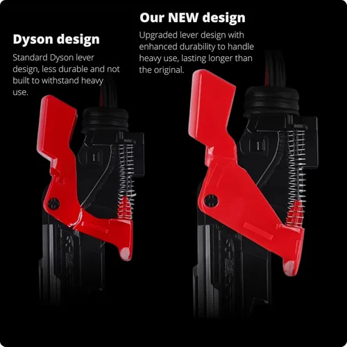 Vista 2 de Interruptor de botón extra reforzado compatible con Dyson V11 gatillo de repuesto V10 V10 V11 SV12 SV14 repuesto de gatillo Dyson extra reforzado