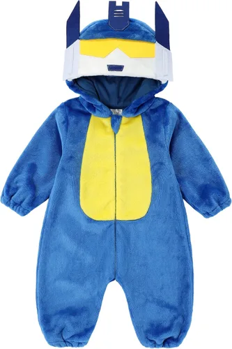 Vista 13 de Disfraz unisex de animal para bebé, con capucha, mameluco para cosplay Amarillo pato