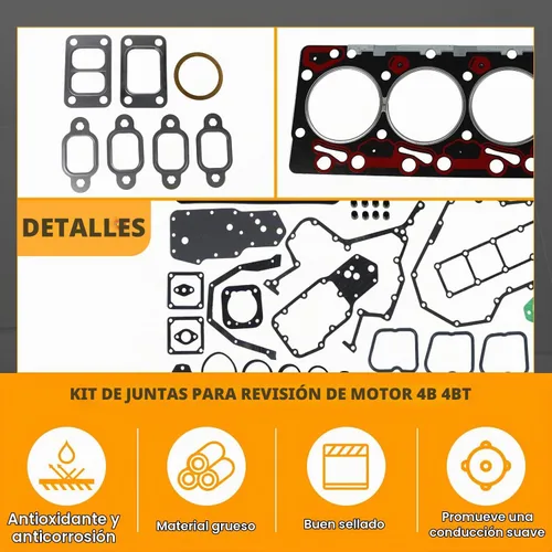 Vista 4 de PANGOLIN Kit de juntas de culata 4BT para Cummins 3.9 4CYL Diesel 89-93