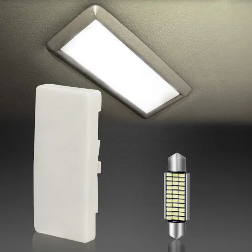 Vista 5 de HERCOO Cubierta de lente de luz de cúpula interior para mapa de techo con bombillas LED blancas compatible con Chevy S10 GMC Sonoma 1991-2003