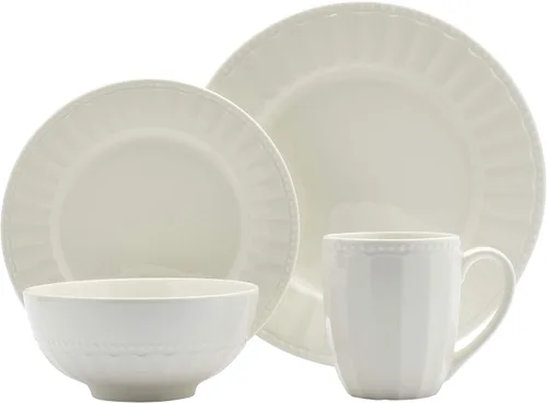 Vista 10 de Tabletops Gallery - Juego de tazas de porcelana (4 piezas, resistentes a las astillas), color blanco Apto para lavavajillas