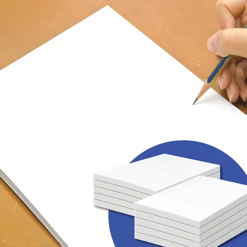 Vista 8 de Bloc de notas blanco liso – Bloc de notas – Bloc de notas – Bloc de notas – Bloc de notas en blanco – 10 blocs de 50 hojas en cada bloc de notas