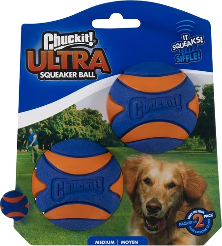 Vista 2 de Chuckit! Ultra Ball, paquete de 2 bolas ultra chirriantes, paquete de 2