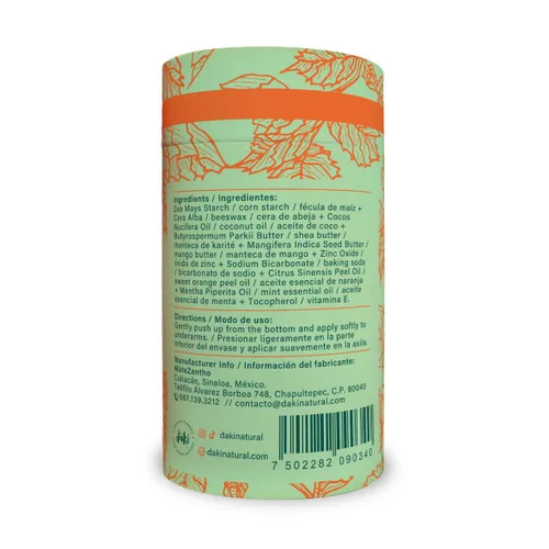 Vista 7 de Däki Natural Deodorant Stick 100 g – Refreshing Mint, Aluminium-Free, Natural, Paraben Free – Sensitive Skin – Biodegradable Compostable Packaging