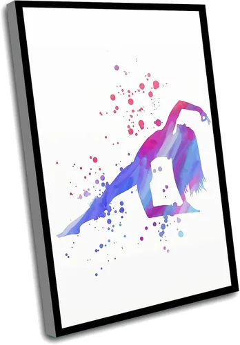 Vista 8 de Pósters inspiradores deportivos, decoración de habitación de niños para dormitorio, arte de pared de yoga para niña negra, decoración de yoga