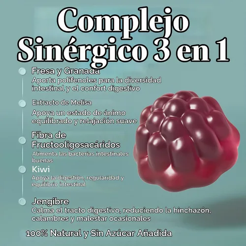 Vista 3 de BIOMA Gomitas de fibra (60 unidades, suministro de 1 mes)