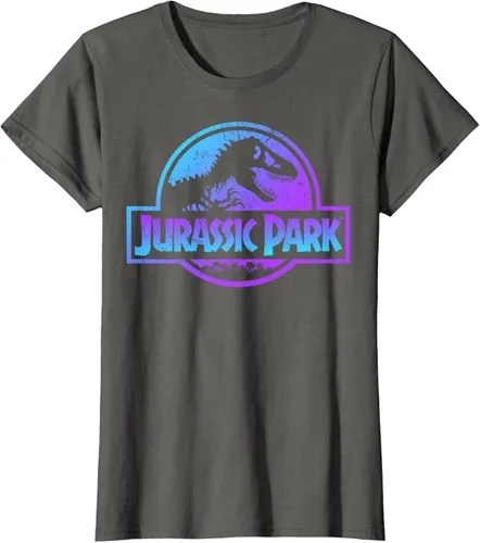 Vista 9 de Jurassic Park Camiseta de manga corta con logotipo Fossil azul y morado Negro