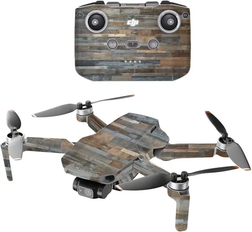 Vista 9 de MightySkins - Compatible con DJI Mini 2 Dron portátil – Madera negra Funda protectora de vinilo duradera y única Fácil de aplicar, quitar