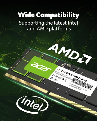 Vista 6 de Acer SD200 DDR5 Single RAM 16GB 5600 MT/s CL46 Memoria de computadora para portátil - BL.9BWWA.414