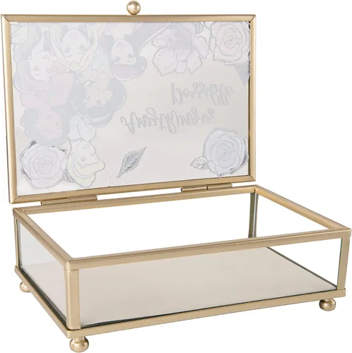 Vista 6 de Disney Princess Anything is Possible - Joyero de cristal con borde dorado con licencia
