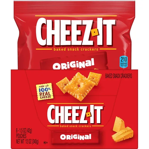 Vista 9 de Cheez-It Galletas de queso, galletas horneadas, aperitivos para el almuerzo, originales (48 bolsas)