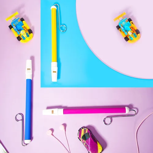 Vista 7 de Civaner 6 piezas de silbato deslizante para niños, silbatos deslizantes para adultos, juguete musical para padres e hijos, juegos educativos