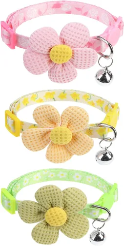 Vista 13 de PUPTECK Airtag - Collar de gato ajustable con campanas, collar de gatito ajustable para niñas y niños pequeños, cachorro, conejito, bonito accesorio